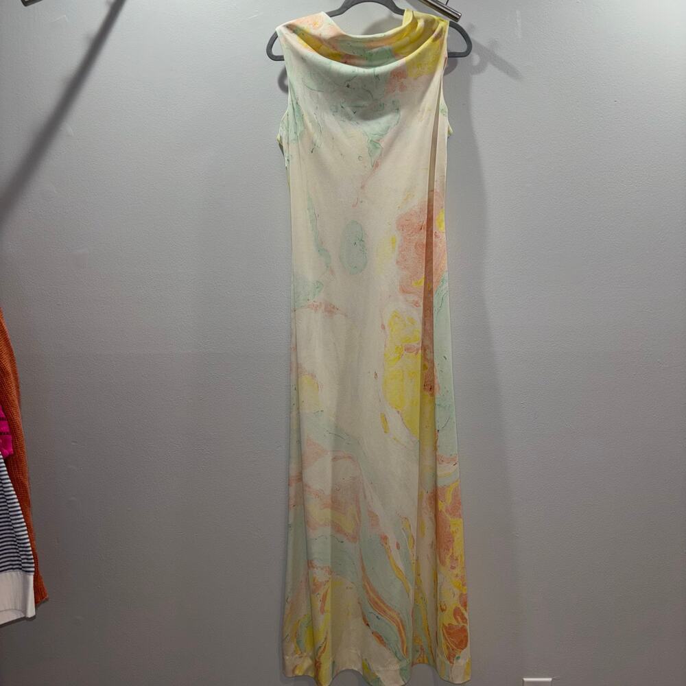 Vintage 1970s Don Louis España Watercolor Maxi Dress Set w/ Jacket - Size US 10 - Picture 9 of 15